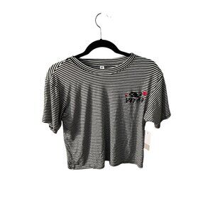 NWT Nordstrom BP-"Eye Voted" stripped crop top size xs